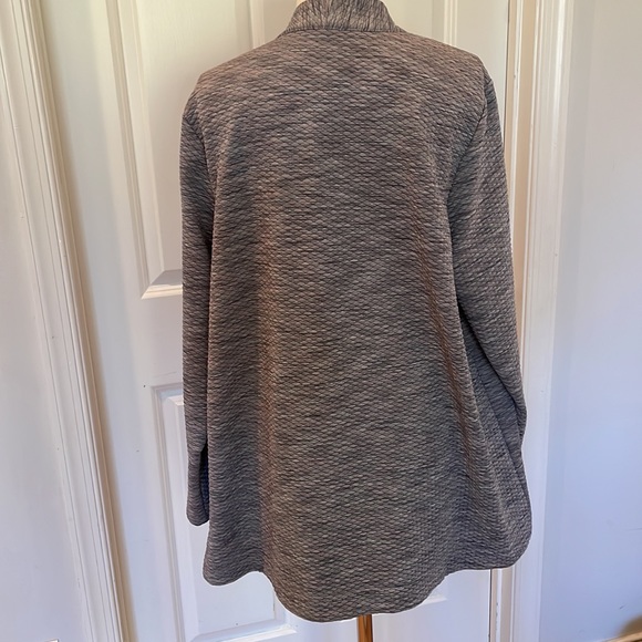 Talbots blazer jacket, gray weave pattern, women’s 2XL - Picture 3 of 4